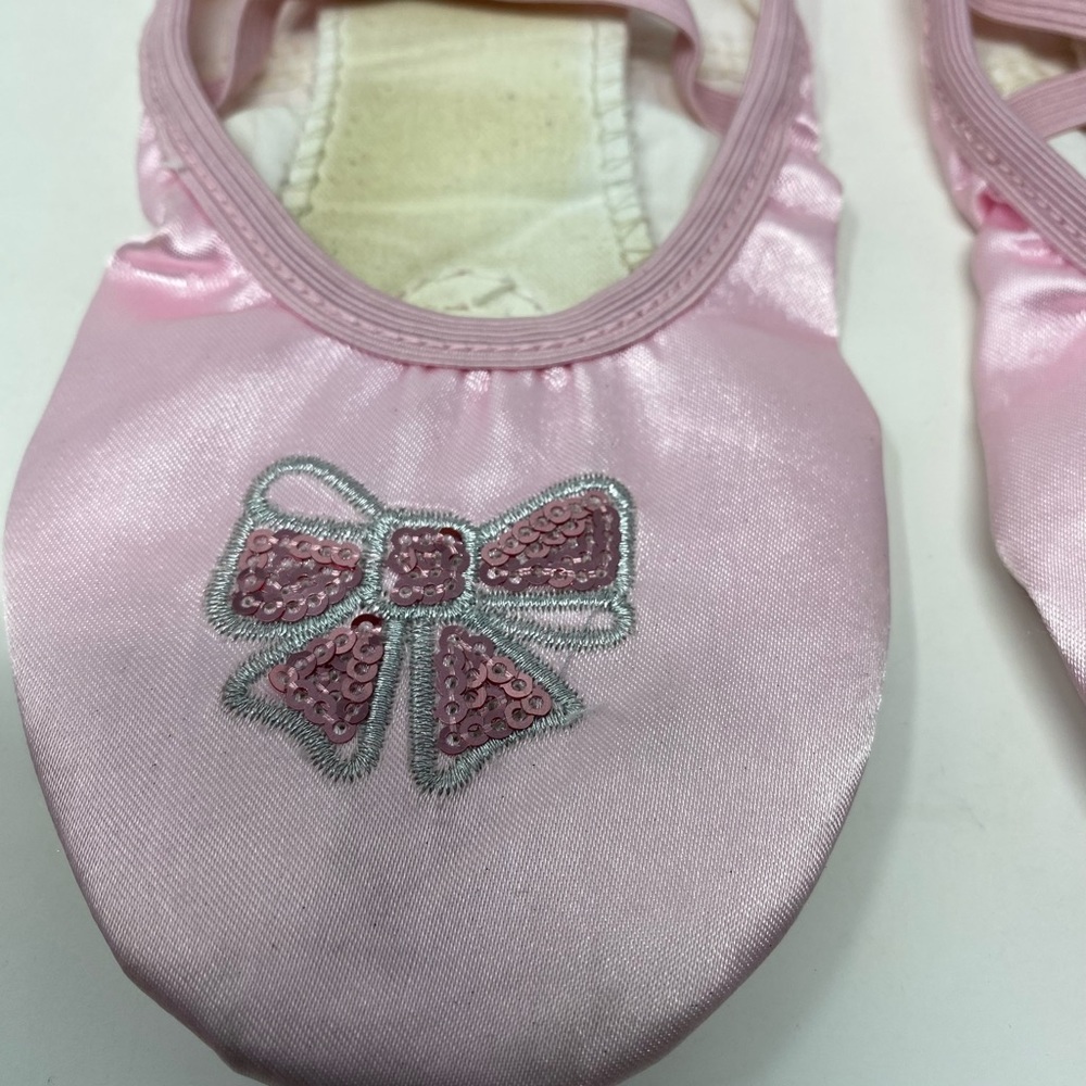 Pink Sequined Ballet Slipper Shoes - Picture 4 of 9